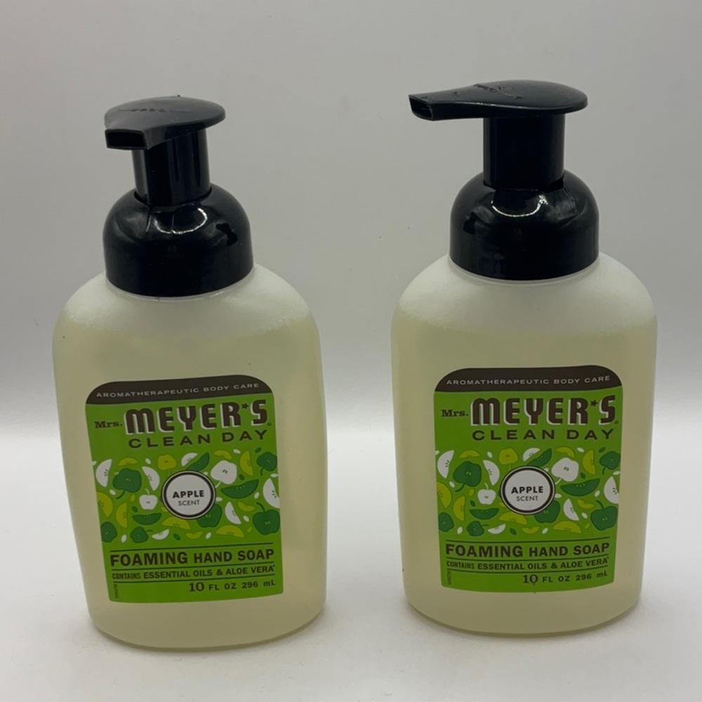(2) Mrs. Meyer's Clean Day Foaming Hand Soap Apple 10 oz ~ NEW